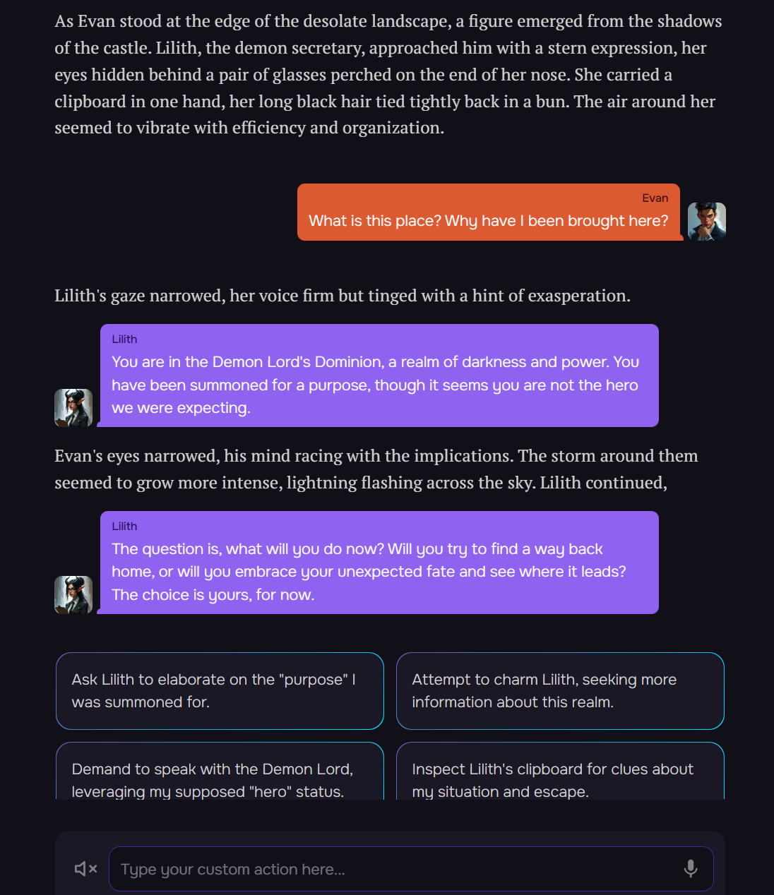 Talefy AI Handlungspunkte